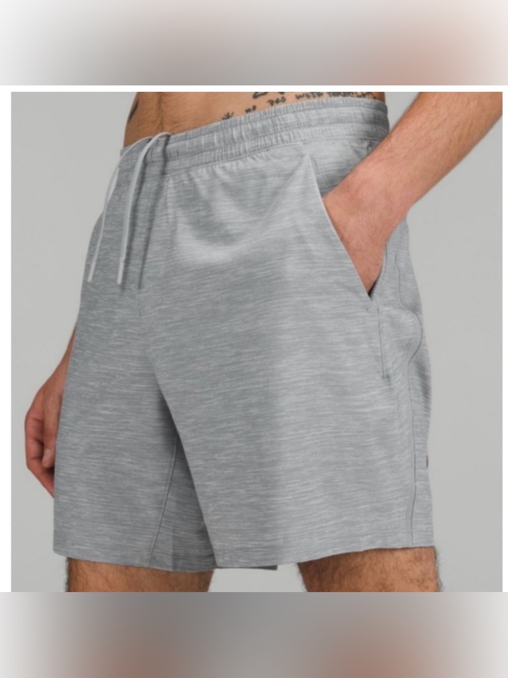 men's Lululemon shorts grey Pace Breaker size M 6” inseam medium